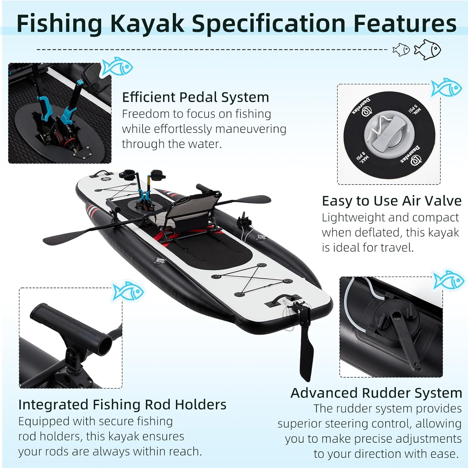 12ft Premium PVC Inflatable Fi - Fishing Kayak Inflatable recensie en prijs