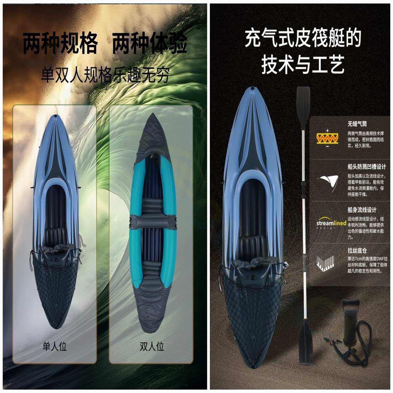 PVC Inflatable Kayak Canoe 1 P - Fishing Kayak Inflatable recensie en prijs