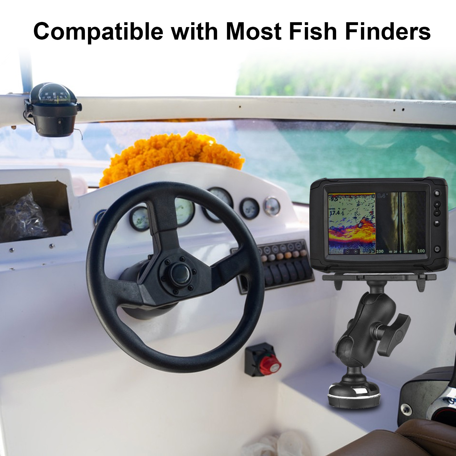 Fish Finder Mount with Rectang - Fishing Kayak Fish Finder Mount recensie en prijs