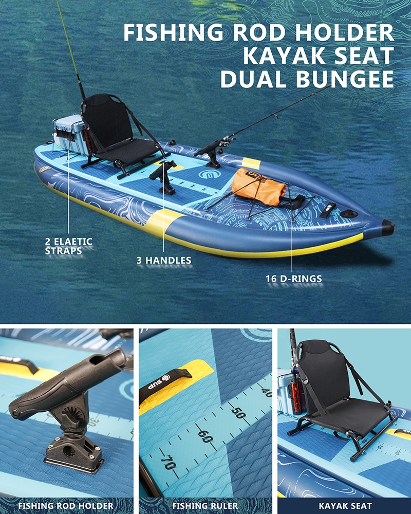 Three Air Chamber Inflatable F - Fishing Kayak Rod Holder recensie en prijs
